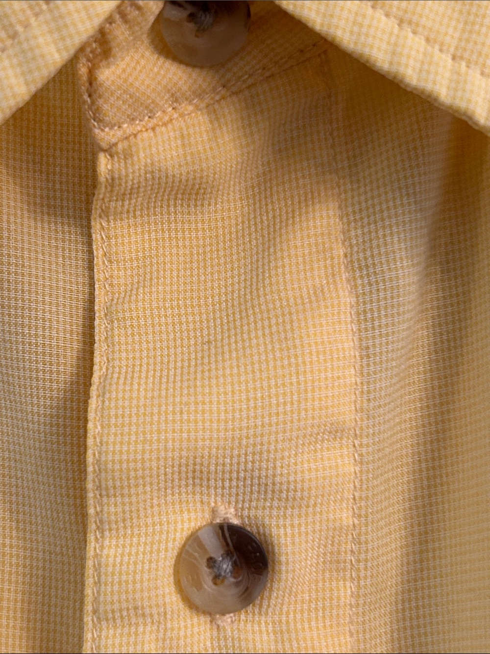 The North Face Men's Short-Sleeve Button-Down Shirt in Pale Yellow - Picture 3 of 15